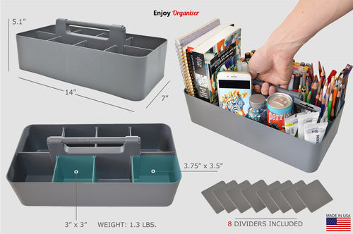 Stackable Desk Caddy with Handle